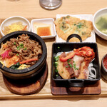 韓美膳 - カルビ石焼ビビンバと三元豚サムギョプサル