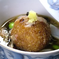 蓮根饅頭蟹餡かけ