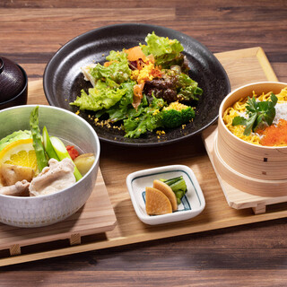 h Aen - 桜山豚と春野菜の塩スープ煮御膳