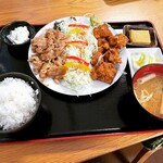 ふくだや - 料理写真:ミックス定食(豚バラ焼肉) ¥880-
