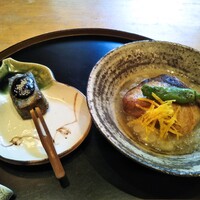 神楽坂 前田 - 焼物　生麩田楽　鰤のみぞれあん