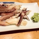 ビールを頼んだらサービスで出て来たゲソ。