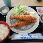 道の駅 びわ湖大橋米プラザ - エビフライ定食
