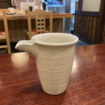Tansouan Kenjirou - 蕎麦湯はこちらの陶器で提供される