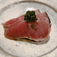 series - 初鰹 藁燻製 椒麻ソース