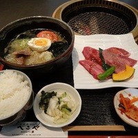 米澤牛DINING べこや - 冷麺セットとライス中