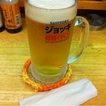 カレー居酒屋 建 - 生ビール（サントリー樽生ジョッキ）380円第3のビール？
