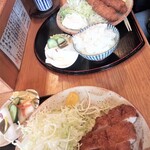 とんかつ桂 - 上ヒレカツと海老フライ