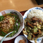 三福源 - ♪回鍋肉飯+台湾ラーメンセット¥735