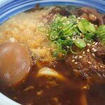 白河そば - あいがけ・ひもかわ・煮玉子 730+50円