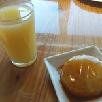 ハーベスト - 満腹なのにいも団子とりんごジュースを追加