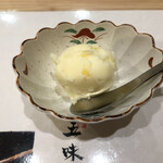 天麩羅 やぎ - 柚子アイス