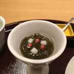 天麩羅 四季彩 村松 - 箸休めの沖縄早積みもずく。早積みだからか柔らかい