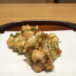 天麩羅 四季彩 村松 - 締めはかき揚げに白ご飯をチョイス