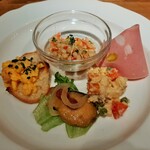 タヴェルネッタ・ダ・キタヤマ - 洗練された美しい盛り付け♪1品1品凝った仕上がりの前菜5種盛り合わせ