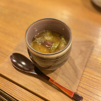 ひきざんたしざん - ホタルイカと蕗のとうの茶碗蒸し