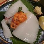 ビストロ割烹 YAOYA - 雲丹、間人の白イカ