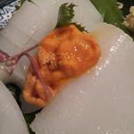 ビストロ割烹 YAOYA - 雲丹、間人の白イカ
      