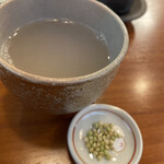 蕎麦工房 膳 - 蕎麦湯と蕎麦の実