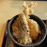 蕎麦 天ぷら 結庵 - 2021年3月。揚げたてサクサクミニ天丼450円。