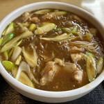 蕎麦 天ぷら 結庵 - 2021年3月。カレー南蛮蕎麦は鶏肉たっぷり。