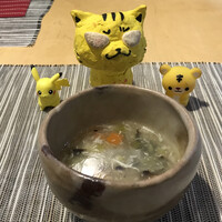 中國菜 心香 - 最初に、野菜と玉子のスープ