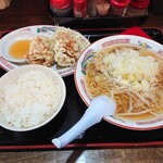 らーめん 紫龍 - 2021年3月　醬油ラーメン唐揚げセット（850円）