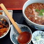 三八屋 - にしん蕎麦とミニ野菜天丼(税込1,480円)