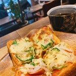 ブックカバー - 【ランチ】セキネベーカリーパンを使用　　　ピザトースト