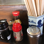 Izumiya - 桌上的調味料等