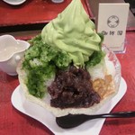 諏訪園 - 季節限定、シロップはお抹茶を点ててくれます。