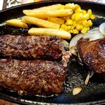 Buronko Biri - 炭焼き超粗挽きビーフハンバーグ&炭焼きやわらかランチステーキ