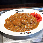 日乃屋カレー  - 名物カツカレー1辛、ごはん並盛、ルー大盛