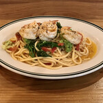 文化商店 - エビと若松野菜のパスタ(1,400円)