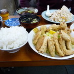 光栄軒 - 肉天ぷら、ご飯大
