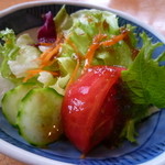 文明 - 定食にはサラダが付きます♪