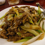 中国料理 東順永 - ラム肉とねぎ炒め