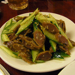 中国料理 東順永 - 砂肝ときゅうり炒め