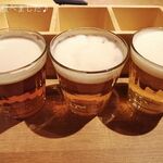 amagasakipossamuchipu - クラフトビールの“飲み比べ”660円（税込み）