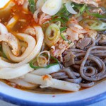 そば処 太陽 - 左：うどん、右：そば