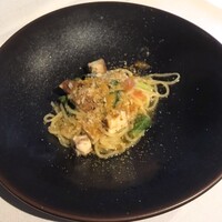 Cucina Italiana 東洞 - タリオリーニ燻製したイトヨリとカラスミのアーリオ・オーリオ