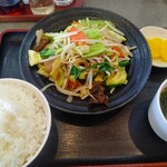 くるまやラーメン - 野菜炒め定食 770円