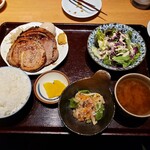 yakibutashokudoubutanaka - 焼豚定食(焼豚肉増し)