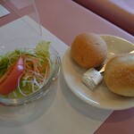 あさひやレストラン - サラダ・パン