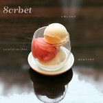 ザ・テラス - ソルベは一度に3種まで選べます