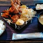 筑前屋 - 唐揚げ定食（7個）