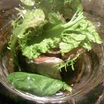 バー カヴァロ - カプナータ。中は秋刀魚のレア焼きと茄子