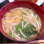 さくら本店 - (ﾗﾝﾁ)さくら定食 味噌汁　2021.3.5