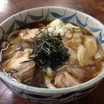 日の出町自然休養村さかな園 - しゃも肉うどん