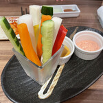 熱烈カルビ - 野菜スティック　2種類のディップソース